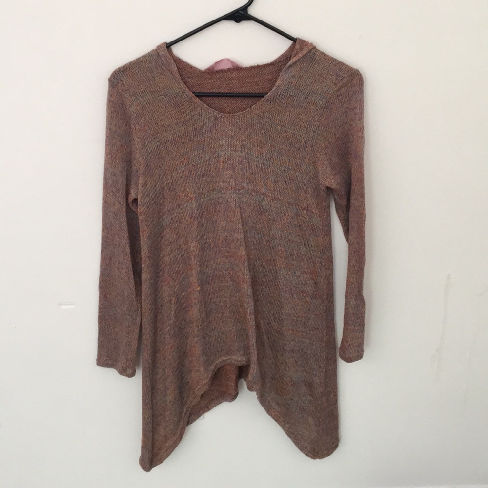 Colorful light sweater with hoodie